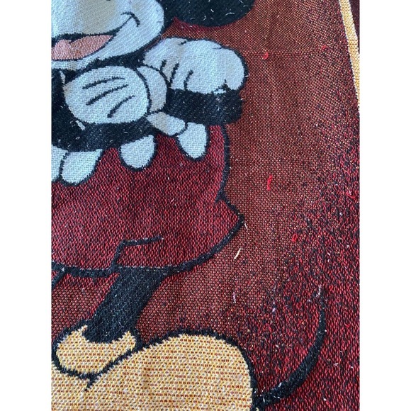 Walt Disney World Tapestry Throw Blanket Afghan Mickey Mouse Theme Parks 58"x44" - Picture 4 of 7